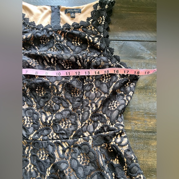 Jodi Kristopher Size 13 Skaters Dress Fit and Flare Black Lace Sleeveless Lined - Picture 7 of 8